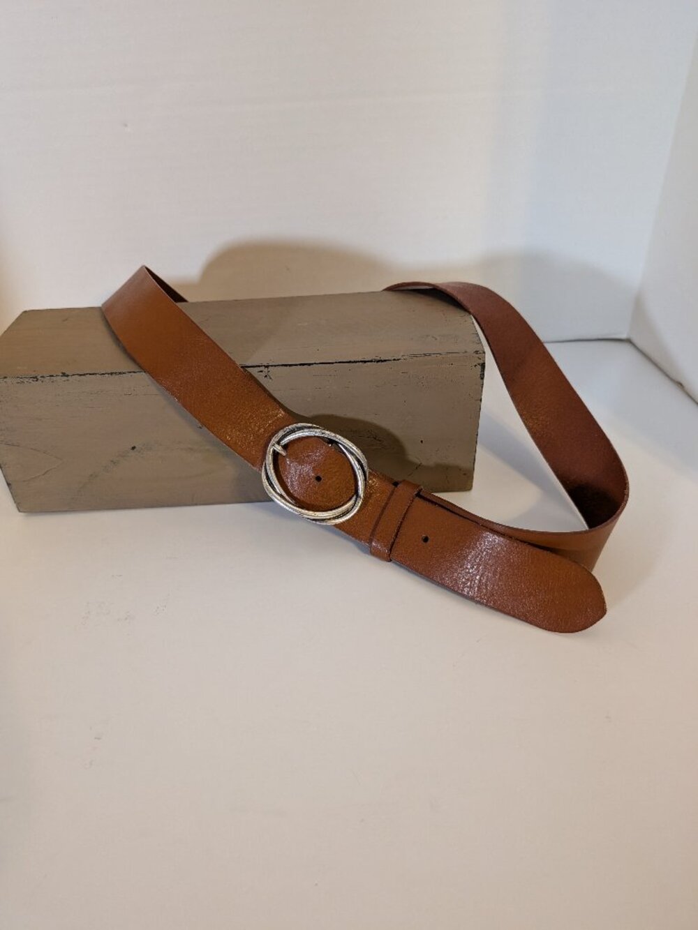 Valentina Vera Pelle Brown Leather Belt Made in Italy Size Large